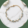 Jelora Azure Vine Bracelet – Gold-Plated Blue Crystal Adjustable Bracelet